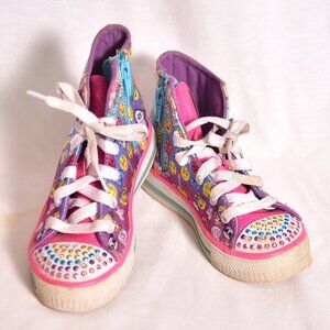 Skechers Girls Twinkle Toes High Tops Emojis Sparkle Dust Multicolor Size 11